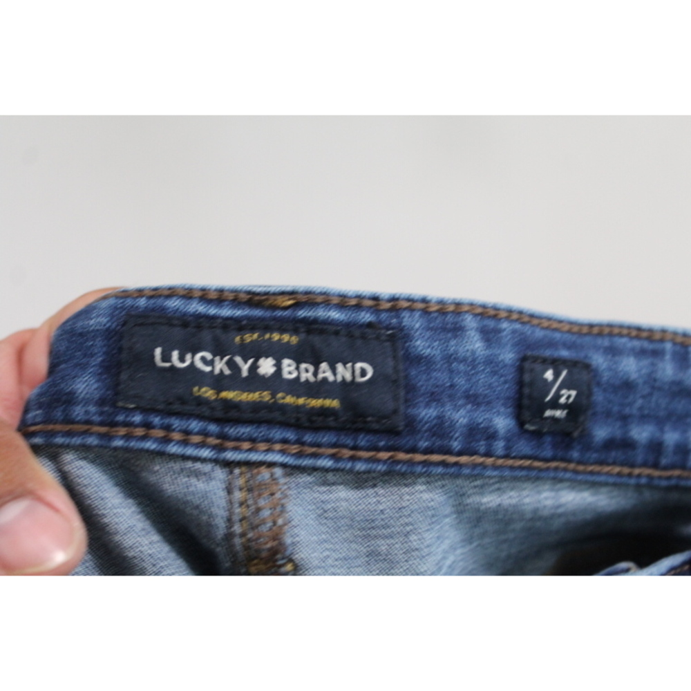Lucky Brand Women Blue Jeans Bridgette Skinny Size 4/27 Raw Hem - Picture 3 of 10